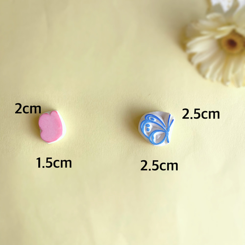 春の花々に舞う蝶のはんこセット(消しゴムはんこ) はんこ・スタンプ