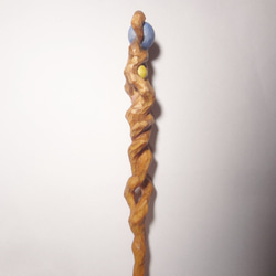 木彫刻 アート 『 魔法の杖 』マジックワンド　オリジナル 木彫刻 アート  芸術 アート ハンドメイド 松 8枚目の画像