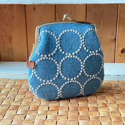 りんご　ハンドメイド まあるいポーチ ミナペルホネン生地使用♪ りんご ハンドメイド まあるいポーチ ミナペルホネン生地使用