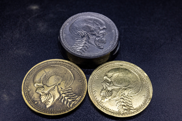 コイン金型 スカル 1枚目の画像