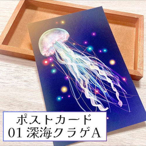 ポストカード01『深海クラゲA』【きのくら屋】 ポストカード ポストカード01『深海クラゲA』【きのくら屋】 ポストカード