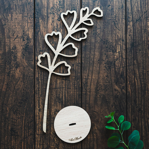 一刀彫　花器　器　取手付き　木製　生花　オブジェ フラワーベース ナラ 木製フラワーベース 一輪挿し 木製 木工製品