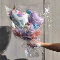 ゆめかわ♡ユニコーンブーケ│手持ちバルーン 花束 結婚式 謝恩会 卒業