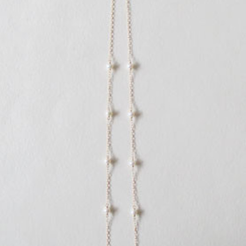 K18 淡水ベビーパール ステーション ショートネックレス (pdn