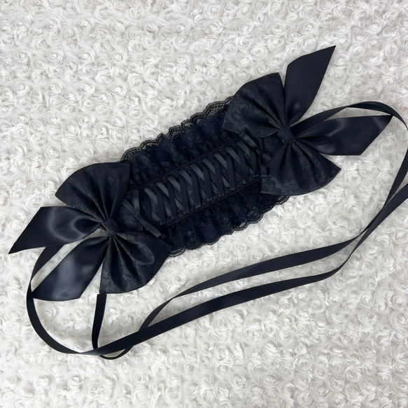 艶傘×オールブラック編み上げヘッドドレス② 7枚目の画像