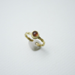 簡單系列-奧勒岡太陽石‧黃銅開放戒圍戒指‧Type1 第1張的照片