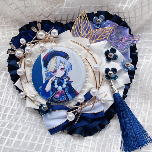 展示ページ【298】モチーフロゼット/リボンチャーム♡痛ロゼット よわ