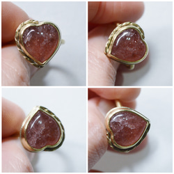 簡單系列-草莓晶‧黃銅開放戒圍戒指‧Type1 第5張的照片