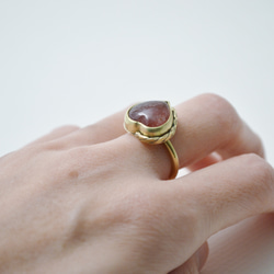 簡單系列-草莓晶‧黃銅開放戒圍戒指‧Type1 第8張的照片