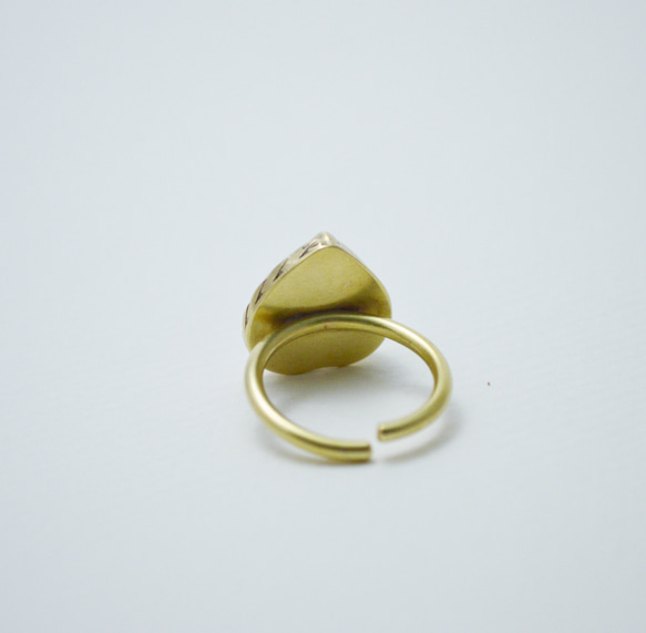簡單系列-草莓晶‧黃銅開放戒圍戒指‧Type1 第3張的照片