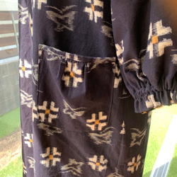 Spring Bargains 着物リメイク❤️珍しい久留米絣の割烹着¥9000→¥8500⭐️母の日プレゼント送料無料 8枚目の画像
