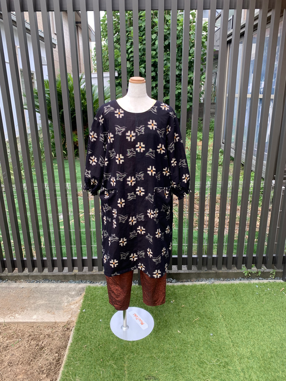 Spring Bargains 着物リメイク❤️珍しい久留米絣の割烹着¥9000→¥8500⭐️母の日プレゼント送料無料 2枚目の画像