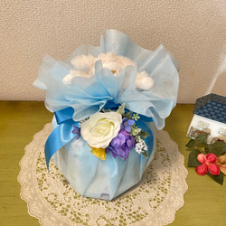 おむつケーキ mini blue　出産祝いに 男の子用 8枚目の画像