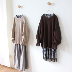 Rebecca Round Neck Knitwear Top/ Beige 11枚目の画像