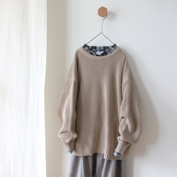 Rebecca Round Neck Knitwear Top/ Beige 13枚目の画像