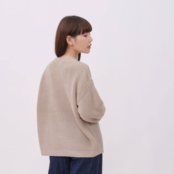 Rebecca Round Neck Knitwear Top/ Beige 3枚目の画像