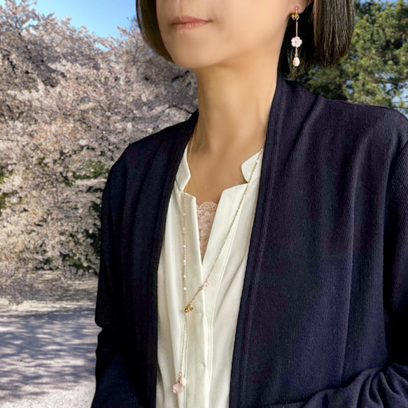 『特集掲載』一輪の桜咲くイヤリング/ピアス 13枚目の画像