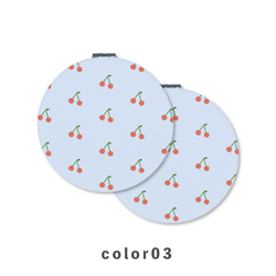 水果水果櫻桃櫻桃全身圖案緊湊鏡子折疊放大鏡薄NLFT-MRR07-02t 第4張的照片