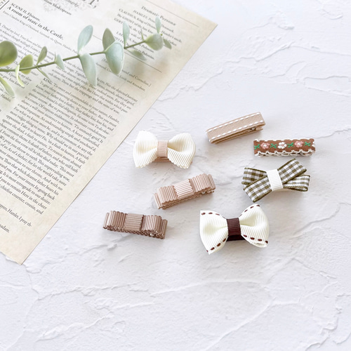 【ナチュラルチロリアン】ベビーヘアクリップ　キッズヘアクリップ　ヘアピン チロリアンリボン】ベビーヘアクリップ キッズヘアクリップ ヘアピン