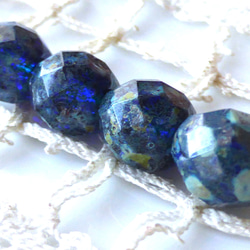 FP ラピスブルー　チェコビーズCzech Glass Beads4個 3枚目の画像