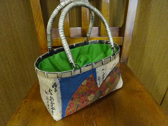 すいか一閑張りバック