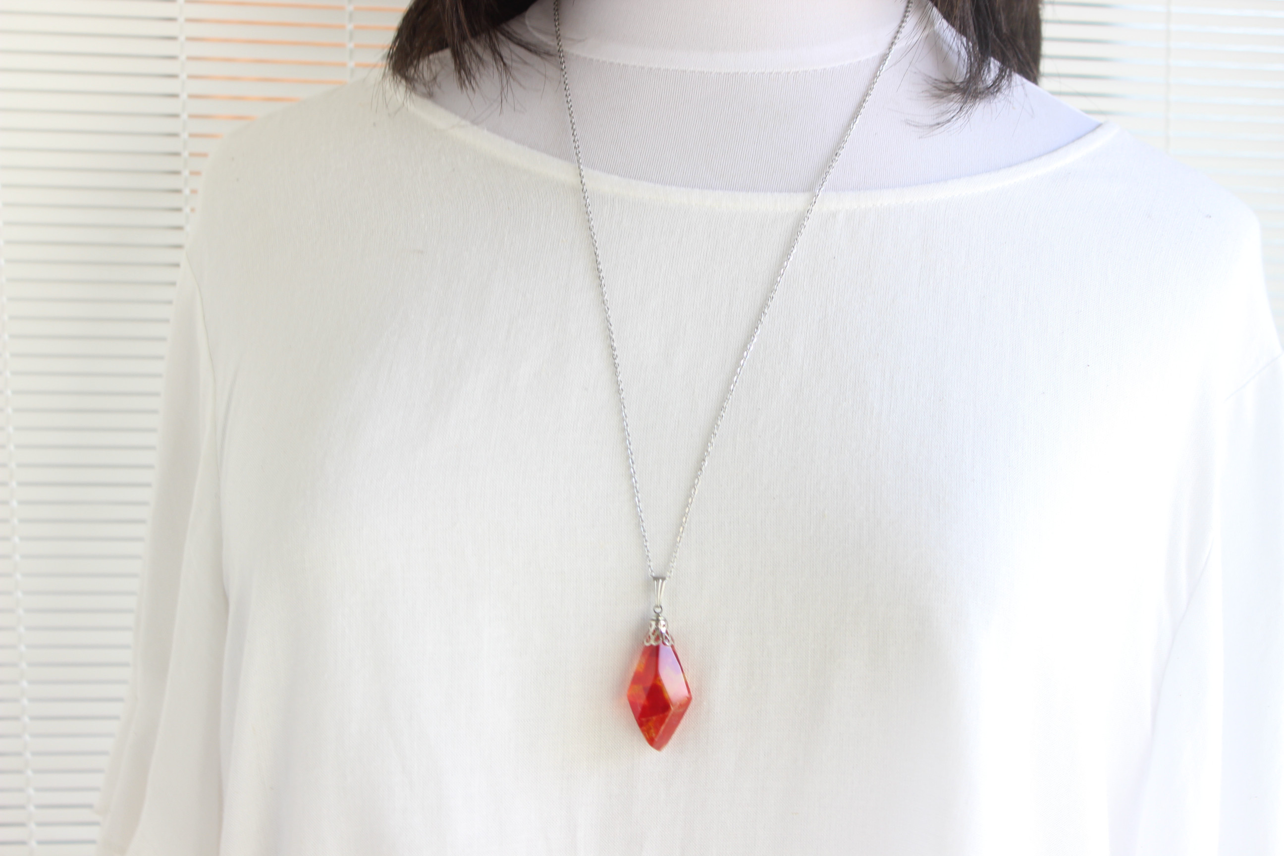 【太陽】～ガラスの鉱石 チェーンネックレス