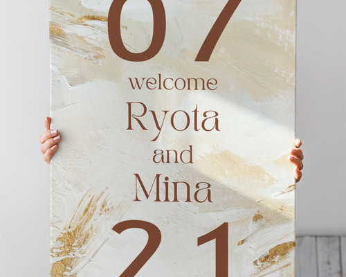 Wellcomeボード スクエア welcomeboard ゴールドミラー 【結婚式 ウェルカムボード