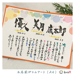 世界にひとつのオーダーメイド】 お名前ポエム入り 兄弟姉妹