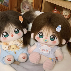 新作♡完売20cm着せ替えぬいぐるみ 無属性 ぬいぐるみ 20cm 着せ替えぬいぐるみ 茶髪緑の目女の子 桜レレ