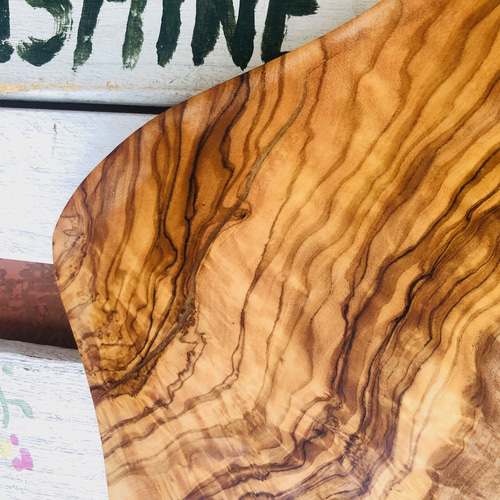 ◇オリーブの木 【特大溝付き 42cm】個性あふれる1点もの どっしりと  