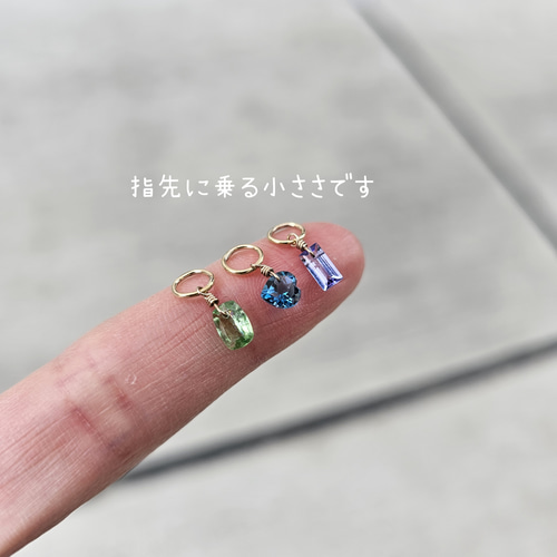 K10 ロンドンブルートパーズのピアスチャーム ピアス（その他