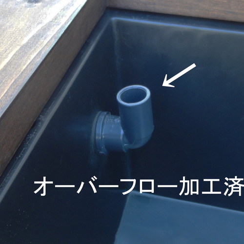 ビオトープ 60L トロ舟&木枠セット(棚付き・3D型防鳥網付き ビオトープ 60L トロ舟&木枠セット(棚付き・3D型防鳥網付き