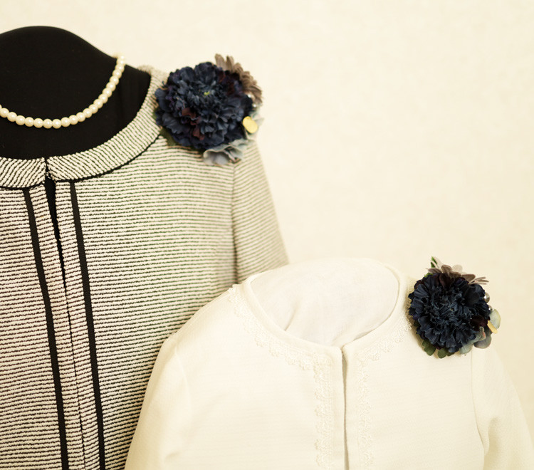 親子ペア2個セット＊ネイビーブルーコサージュ＊マリーゴールド*大人フォーマル2026*入園入学2026