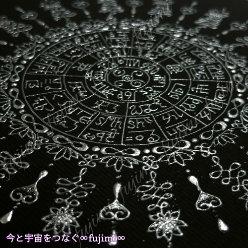 パワー画＊波動引き寄せ＊フトマニ図　龍体文字　高次元　波動　言霊カタカムナ　古代 パワー画＊波動引き寄せ＊フトマニ図 龍体文字 高次元 波動 言霊
