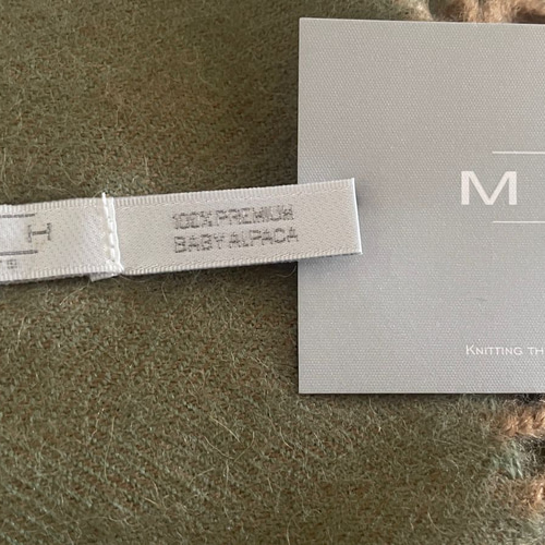 プレミアムベビーアルパカ ヘリンボーン マフラー MFH KNITS ペルー