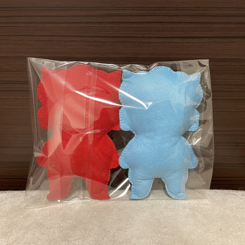 赤鬼さん 青鬼さん ぬいぐるみセット ペット 犬 猫 おもちゃ