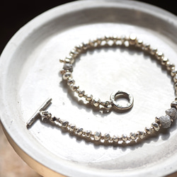 -Rough diamond- silver bracelet 1枚目の画像