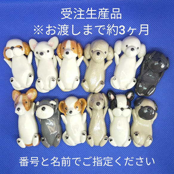 受注生産品　選べるワンコ箸置き(犬はしおき)　シリーズ1 1枚目の画像