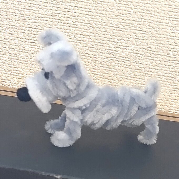 モールアート ミニチュア【犬】モールで作ったシュナウザーさん 5枚目の画像