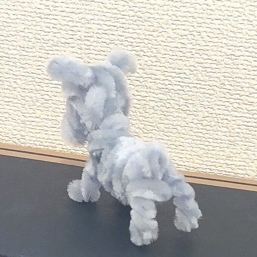 モールアート ミニチュア【犬】モールで作ったシュナウザーさん
