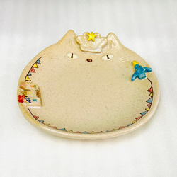 猫町キングのハッピー土鍋 耐熱皿レギュラーサイズ 2枚目の画像