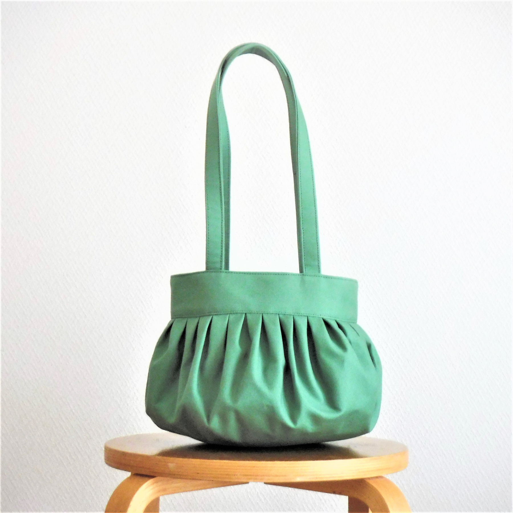 エメラルド/Ｓサイズ/ balloon balloon トートバッグ/11号帆布【受注制作】