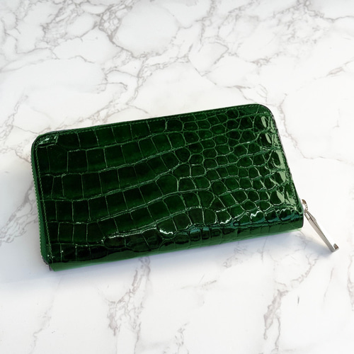 日本製 スモールクロコダイル ポロサス ボンベ加工 VIP上質 長財布