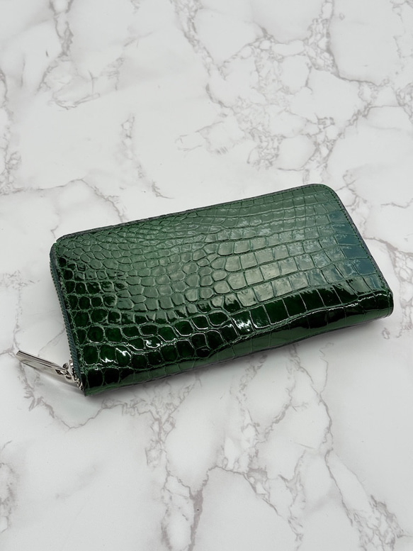 日本製 スモールクロコダイル ポロサス ボンベ仕立 VIP上質 長財布