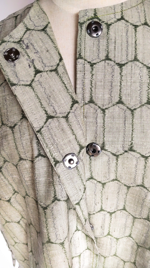 大島紬 着物リメイク スプリングコート ジャケット 羽織り 大島紬 着物リメイク