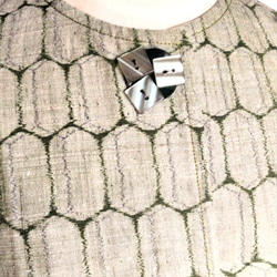 大島紬 着物リメイク スプリングコート ジャケット 羽織り 7枚目の画像