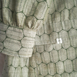 大島紬 着物リメイク スプリングコート ジャケット 羽織り 5枚目の画像