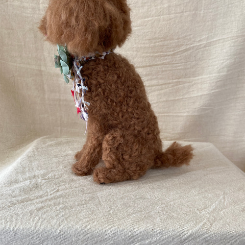 羊毛フェルト 犬 トイプードル トイプー 羊毛犬 お座り 愛犬