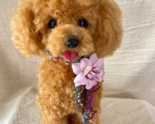 羊毛フェルト トイプードル トイプー 羊毛 羊毛犬 お座り 愛犬