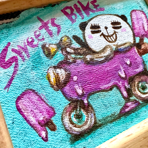 [原画]ポジティブパンダ「Sweets bike」(送料無料) 2枚目の画像